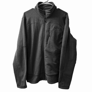 The North Face Gray Knit Jacket Men's Medium 100% Polyester Shell Chest Pocket